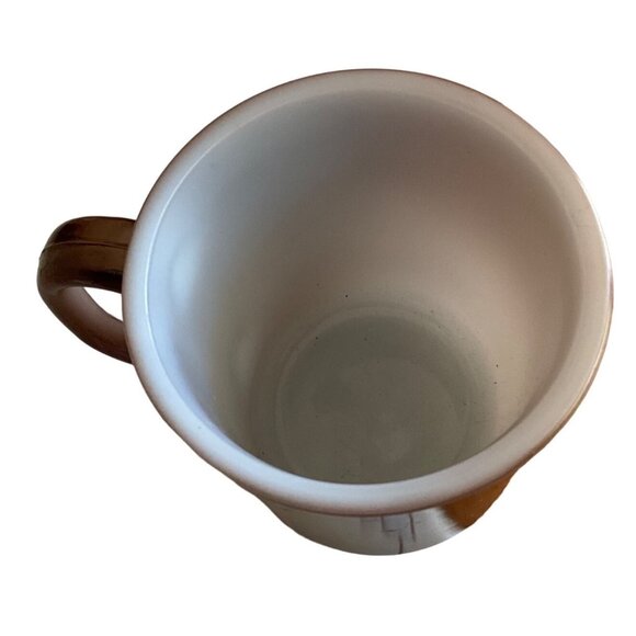 Vintage Anchor Hocking Oven Proof Brown Milk Glass Mug Made in USA MCM 209 Retro - Picture 3 of 4